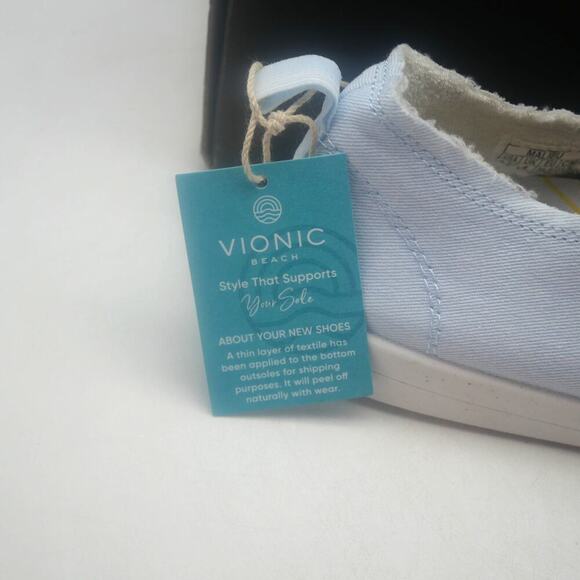 NEW Vionic Malibu Women's 6.5 Slip-on Shoes Blue Acid Wash Denim - Picture 6 of 10